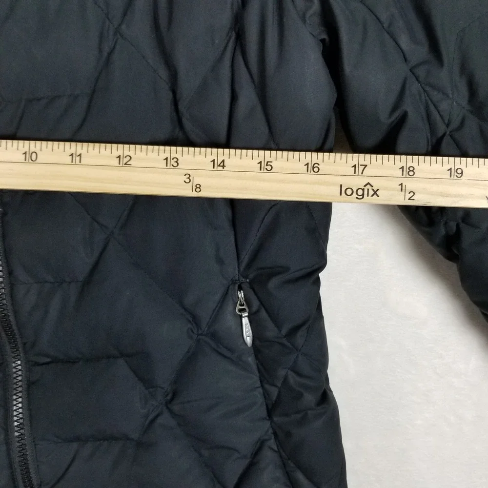 REI Puffer Jacket Women XS Black Goose Down Quilted Full Zip Lightweight Outdoor